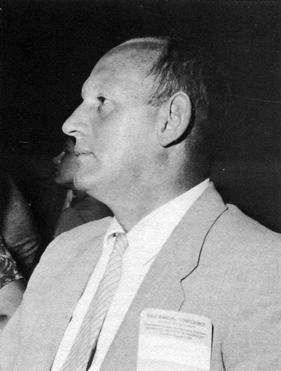 Alexander Lawson at the convention of the International Graphic Arts Education Association, 1957
